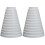 2Pcs Durable White Range Hood Exhaust Ring Multi-Purpose Vent Adapter 2