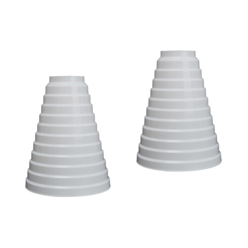 2Pcs Durable White Range Hood Exhaust Ring Multi-Purpose Vent Adapter 2