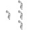 4Pcs Silver Pot Lid Handles Universal Replacement Easy Grip 8