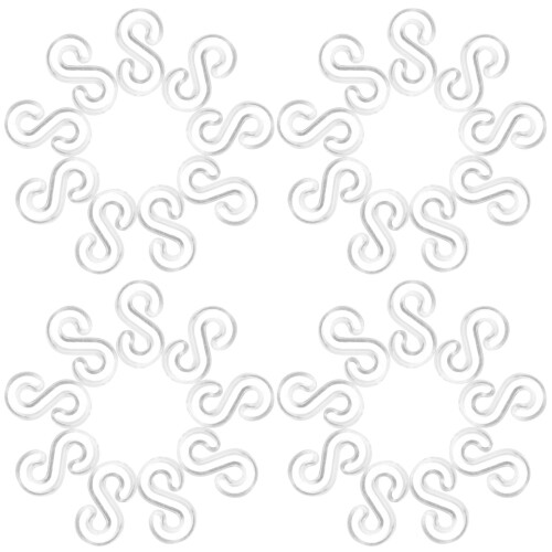 2500Pcs White Rubber Band Clips for Bracelets with Hooks and Clasps