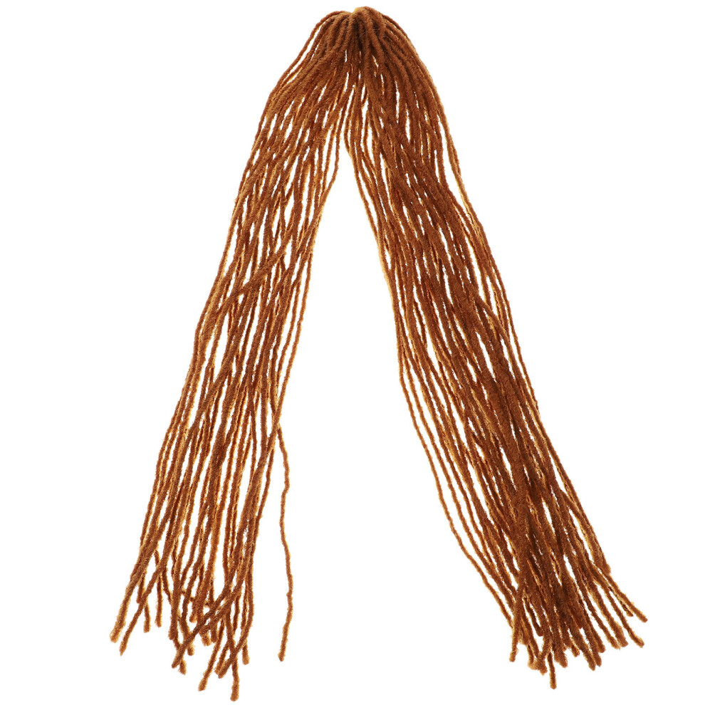 Ohphcall Unisex Brown 5Pcs Dreadlock Wig Extensions Comfortable Natural Hairpiece