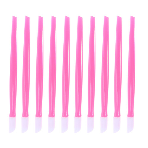 200Pcs Durable Plastic Cuticle Pushers Pink Manicure Nail Art Pushers