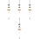 4Pcs Assorted Color Alloy Car Accessories Rear View Mirror Wind Chimes 5