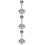 3Pcs ABS Wall Shower Head Mount Silver Small Hand Shower Holder 10