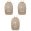 3Pcs Beige Utensils Storage Bag Cloth Picnic Tableware Pouch 5