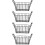 4Pcs Vintage Iron Wire Basket Black for Fruit Bread and Snack Storage 8