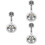 3Pcs ABS Wall Shower Head Mount Silver Small Hand Shower Holder 8