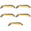 5Pcs Compact Beige Sea Eel Figurines Realistic Marine Creature Toys 9
