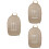 3Pcs Beige Utensils Storage Bag Cloth Picnic Tableware Pouch 8