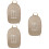 3Pcs Beige Utensils Storage Bag Cloth Picnic Tableware Pouch 9