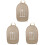 3Pcs Beige Utensils Storage Bag Cloth Picnic Tableware Pouch 4