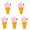 5Pcs Multi-Function Pink PVC Fake Ice Cream Cone Toys 4