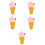 5Pcs Multi-Function Pink PVC Fake Ice Cream Cone Toys 8
