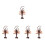 5Pcs Lifelike Plastic Shrimp Models for Decoration Light Brown Display 7