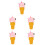 5Pcs Multi-Function Pink PVC Fake Ice Cream Cone Toys 7