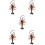 5Pcs Lifelike Plastic Shrimp Models for Decoration Light Brown Display 10