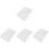 4Pcs White Plastic Multi-Function Cutlery Organizer Utensil Holder 4