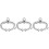 3Pcs Stainless Steel Cattle Nose Ring Plier Silver Smooth Surface Farm 6