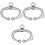 3Pcs Stainless Steel Cattle Nose Ring Plier Silver Smooth Surface Farm 5