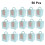 50Pcs Windowed Kraft Paper Cupcake Boxes with Insert Portable Blue 10