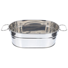 2St Zilveren Kleine Metalen Snack- En Chipsopbergemmer Met Handvat