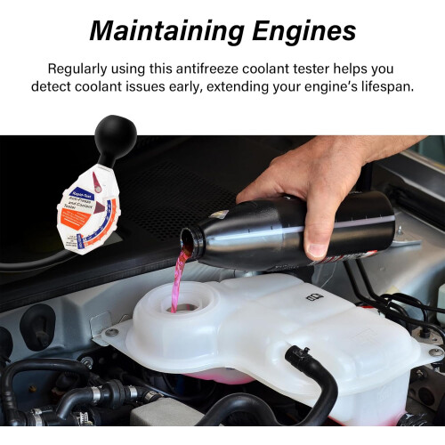 Antifreeze Tester Automotive with Accurate DualScale Readings, Dial Type Coolant Checker Tool 2