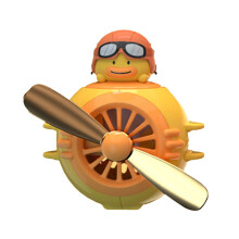 Creatieve autoparfumverspreider met schattig cartoonfiguurtje, draaiende propeller, aromatherapiefunctie, stille werking en subtiele geur.