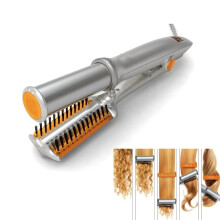 3 in 1 Hair Curler and Straightener with Auto Curl, Adjustable Heat, Tourmaline Ceramic, Dual Voltage