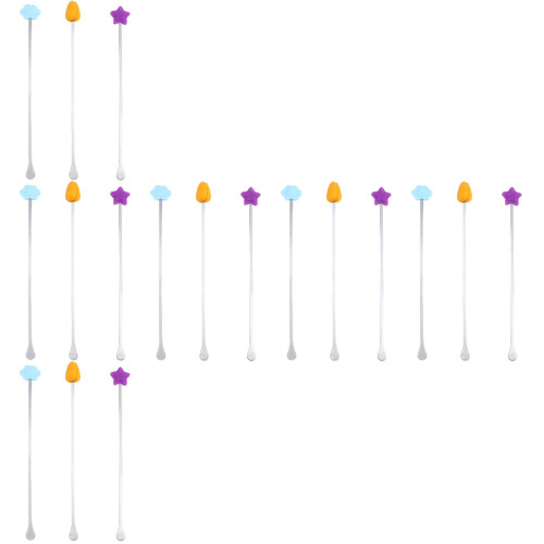 18Stk Milchpulver Mischstäbchen Mit Lange Silikon Bunt 2