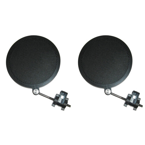 2Stk Doppelnetz Mikrofonfilter Windschutz Schwarz Für Studio 1