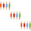 12Pcs Assorted Color Silicone Baking Rolling Pins for Pastry and Dough 9