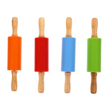 12Pcs Assorted Color Silicone Baking Rolling Pins for Pastry and Dough