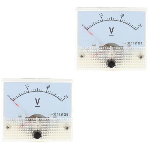 2Stk Meter Panel Weiß Analog ABS Kunststoff Ohne Shunt 2