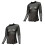 2Stk Damen Mesh Longsleeve Shirt Schwarzer Polyester Stretch Komfort 3