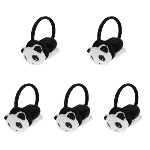 5Pièces Cache-Oreilles Hiver Enfants Beige Style Panda 1