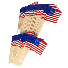 50Pièces Pièces Drapeaux Américains Pour Gâteaux Fruits