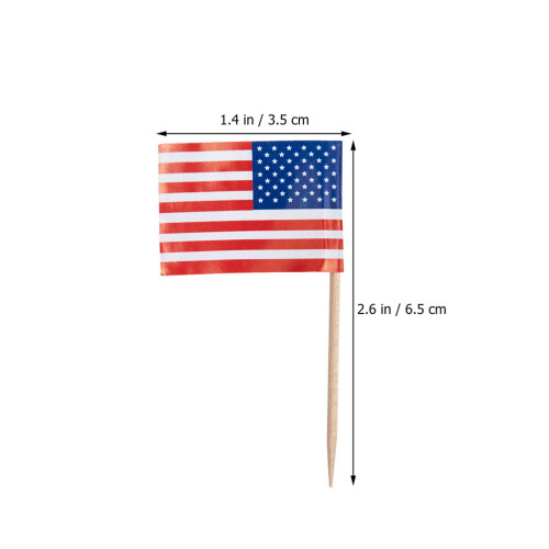50Pièces Pièces Drapeaux Américains Pour Gâteaux Fruits 2