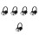 5Pièces Cache-Oreilles Hiver Enfants Beige Style Panda 4