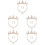 5Ensembles Collier Et Boucles D'oreilles Fille Couronne 8