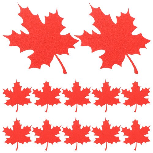 60Pièces Décorations D'érable Papier Pailleté Automne