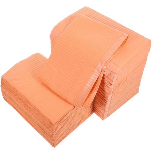 250Pièces Protège-Bureau Jetable Double Couches Orange 2