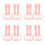 16Pièces Anneaux De Bébé Rose, Accessoires Portables Sûrs 5
