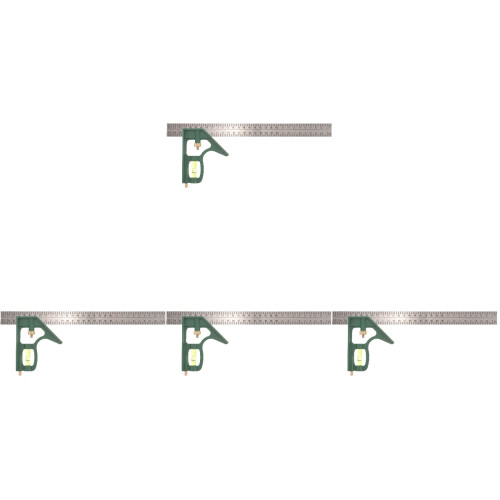 4Pièces Outil Mesure Angles Bois Acier Inox Règle Équerre Multi Usage 2