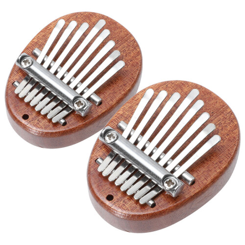 4Pièces Piano Pouce Kalimba 8 Clés Compact Bois Massif Usage Maison