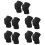 10Pièces Protections Genoux Élastiques Noires Pour Danse Sport 8