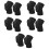 10Pièces Protections Genoux Élastiques Noires Pour Danse Sport 9