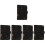 5Pièces Couvre-Notepad Budget Binder A6 6 Anneaux Noir Élégant 7