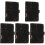 5Pièces Couvre-Notepad Budget Binder A6 6 Anneaux Noir Élégant 4
