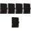 5Pièces Couvre-Notepad Budget Binder A6 6 Anneaux Noir Élégant 6