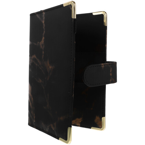 5Pièces Couvre-Notepad Budget Binder A6 6 Anneaux Noir Élégant 1